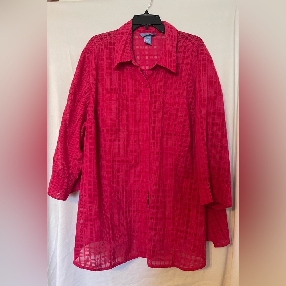 VINTAGE NAPA VALLEY LADIES TOP RED